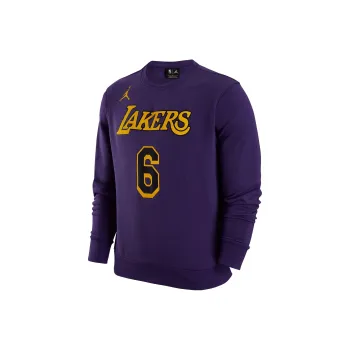 Jordan Angeles Lakers LeBron James Sweatshirt Men's Purple