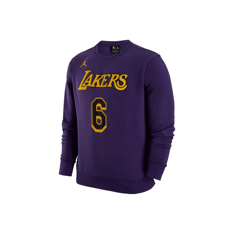 Jordan Nba Los Angeles Lakers LeBron James Fleece Loose Fit Sweatshirt-0