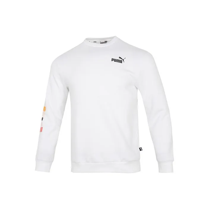 PUMA ESS Sweatshirts Men White-0