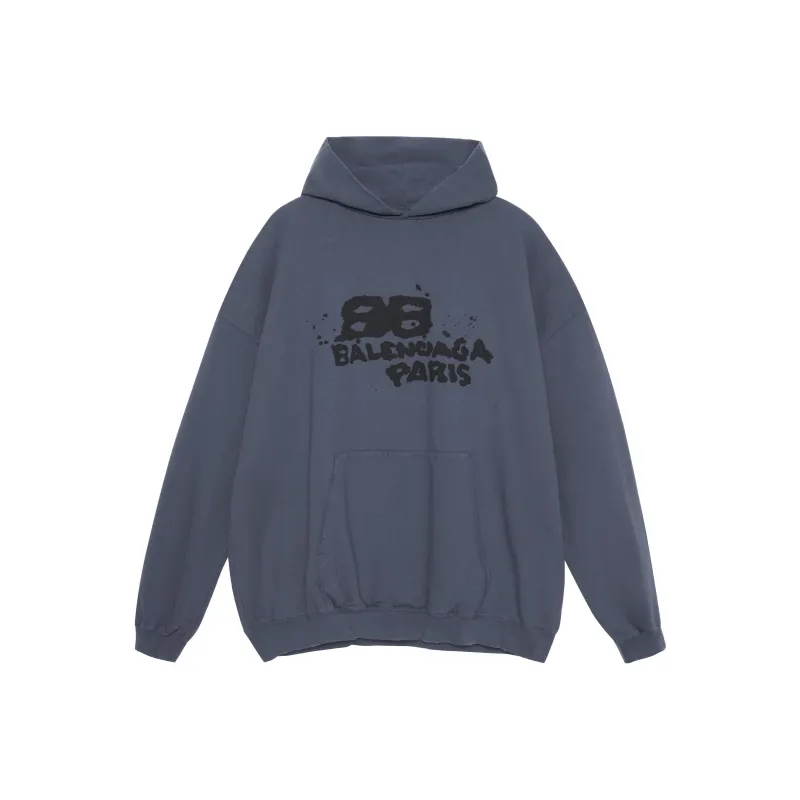 Balenciaga Graffiti Logo Printed Hoodie-0