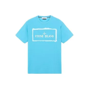 STONE ISLAND T Shirt Men Light Blue