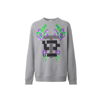 Burberry X Minecraft Monogram Motif Print Cotton Sweatshirt