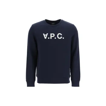 A.P.C Logo Printed Straight Hem Sweatshirt