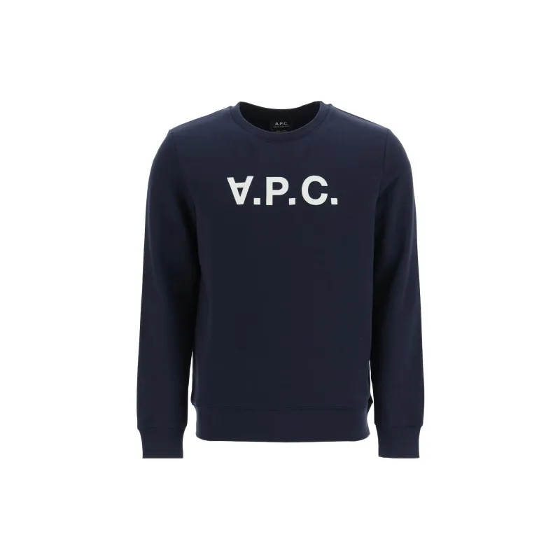 A.P.C Logo Printed Straight Hem Sweatshirt-0