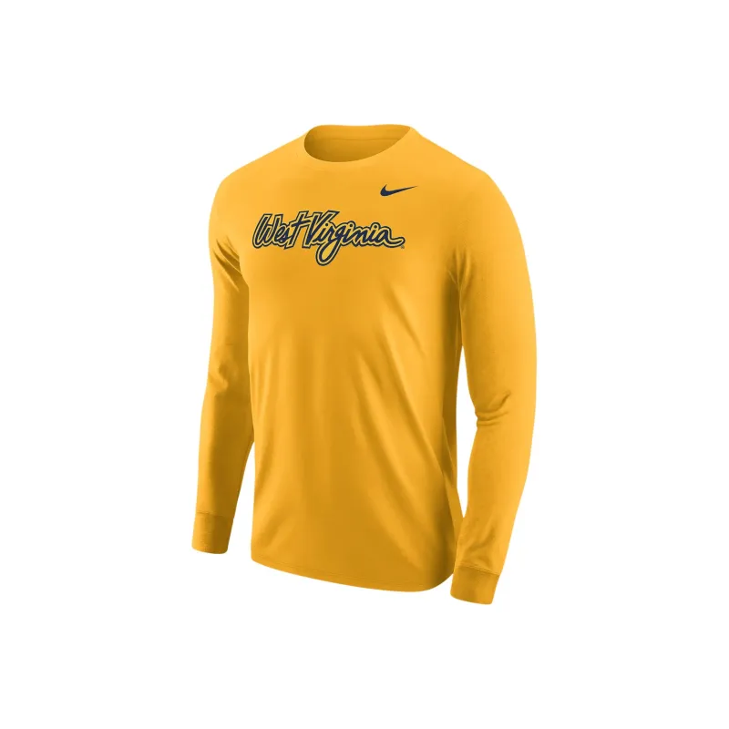 Nike West Virginia Men's Nike College Long Sleeve T Shirt-0