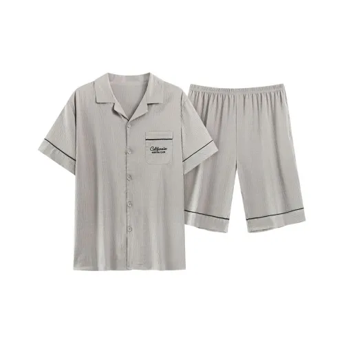JINXU Pajama Set Women's Light Gray