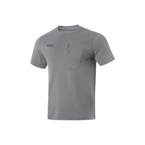 LiNing T Shirt Men's Mixed Color Shadow Gray