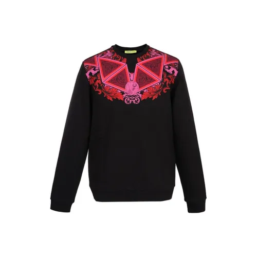 VERSACE JEANS Sweatshirts Men Black Red