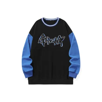 GENANX Sweatshirts Unisex Black Blue