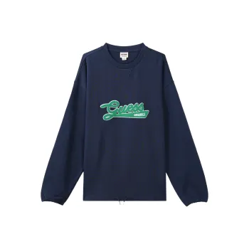 GUESS Originals Drawstring Sweatshirt Men's Black Blue