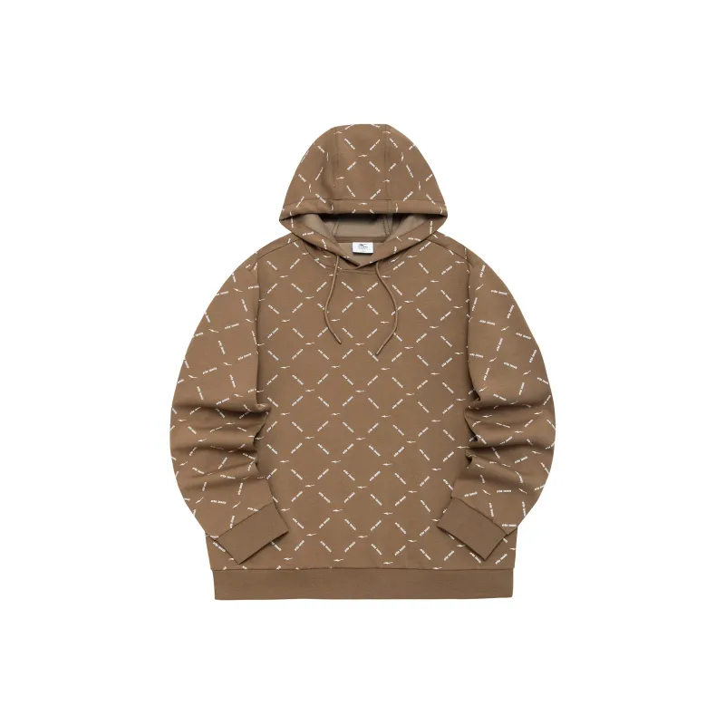 Erke Hooded Loose Fit Regular Sweatshirt Spring Autumn And Winter Men's Latte Brown-0