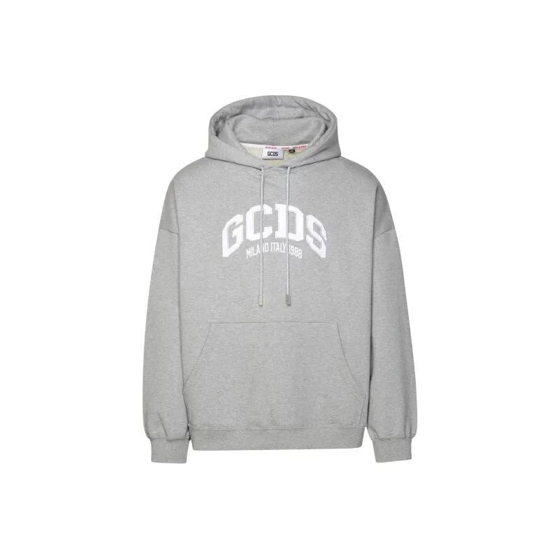 GCDS Flocked Logo Drawstring Hoodie-0