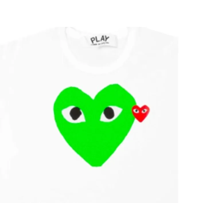 Comme Des Garcons Play Red Emblem Heart T shirt-2