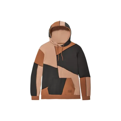 UGG All Gender Raini Piecework Hoodie Sweatshirt Unisex Brown