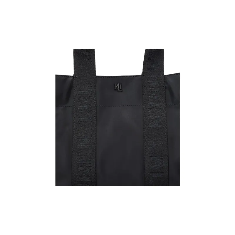 LAUREN RALPH LAUREN Nylon Tote Bag, Shopping Bag, Shoulder Bag, Handbag Trumpets Women's Black-4