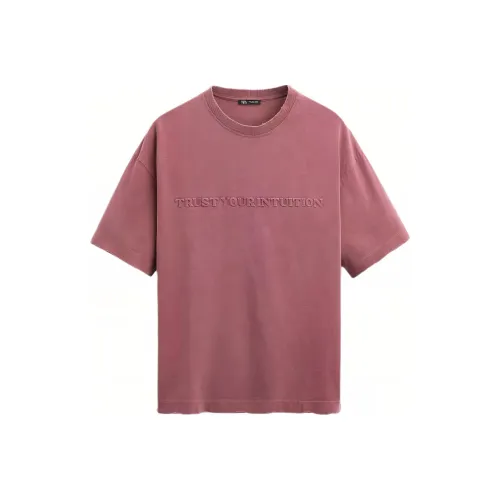 ZARA T Shirt Men's Washable Pink