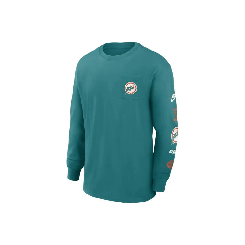 Nike Miami Dolphins Rewind Max90 Pocket Men's Nike Nfl Long-Sleeve T-Shirt-0