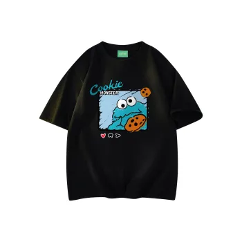 SESAME STREET [Cookie Monster Collection] Short Sleeved T Shirts Unisex
