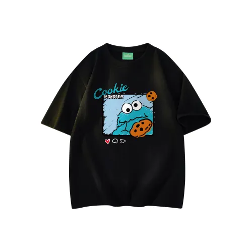 SESAME STREET [Cookie Monster Collection] Short Sleeved T Shirts Unisex