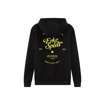 Erke Hooded Sweatshirt Spring Fall Men's Black