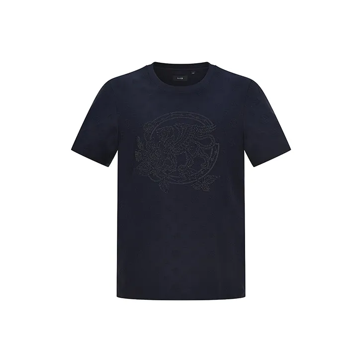 RARE Short Sleeved T Shirts Men's Navy Blue-0