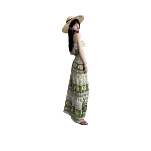 The Temptation Of The Muse Skirt Set Women's Green