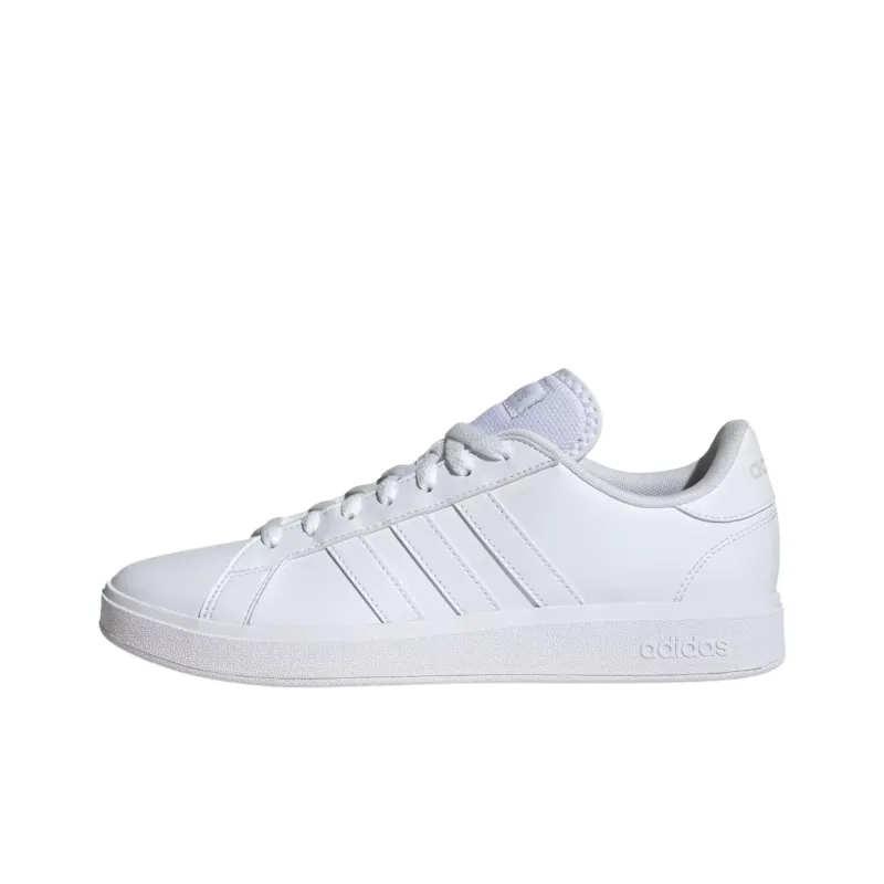 Adidas GRAND COURT Anti Slip Wear Resistant Low Top Skateboard Shoes Men's White-0