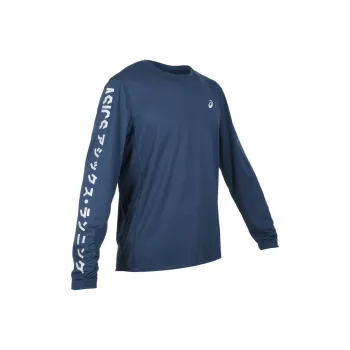 Asics T-Shirt Men's Dark Blue Silver