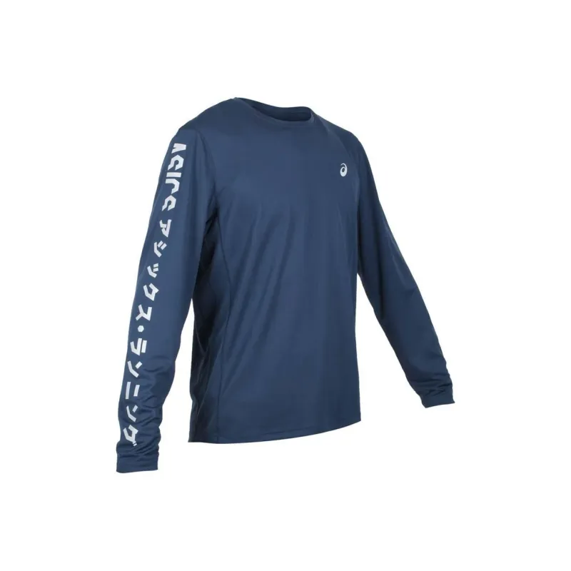 Asics T-Shirt Men's Dark Blue Silver-0