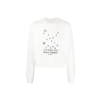 Maison Margiela Logo Printed Crewneck Sweatshirt