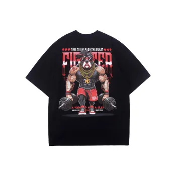 Muscle Dog T Shirts Men Black