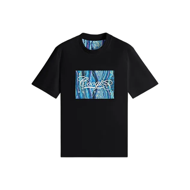 COOGI Gourd Pattern Letter Print Men's Plus Size Short-Sleeved T-Shirt Unisex Black White 6 Colors Cooling Craft-13