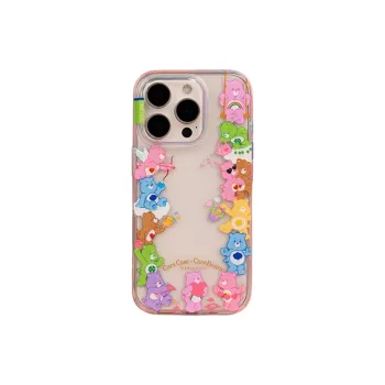 CARECASE TPU Material Care Bears Collaboration Heart Bear Family Phone Case Compatibility With Huawei Mate60 Pura70