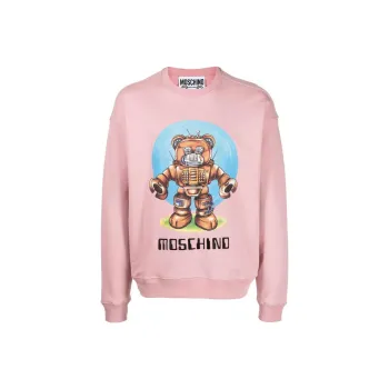 MOSCHINO Robot Bear Long-Sleeved Sweatshirt