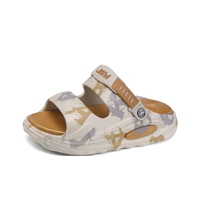 JEANSWEST The Unique Graffiti Niche Design Sense Of The National Tide Beach Sandals Men's-9