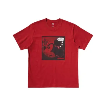 UNIQLO Disney Co brand T Shirt Unisex Red