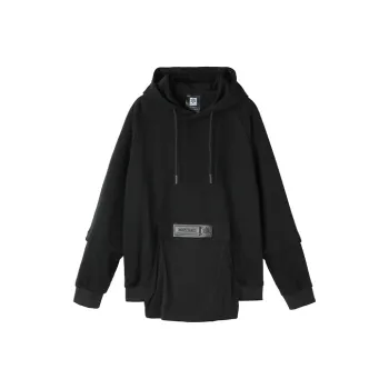 NORVINCY Chinese Fashion Trend Urban Techwear Pullover Crew Neck Raglan Sleeve Sweatshirt Men's