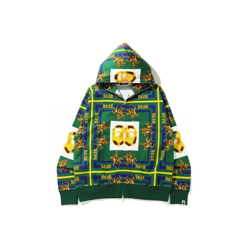 A BATHING APE Double Ape Head Relaxed Full Zip Hoodie-2