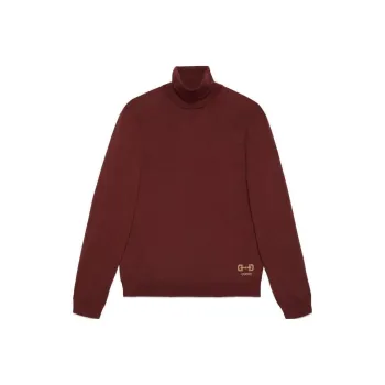 GUCCI Logo print Roll neck Jumper