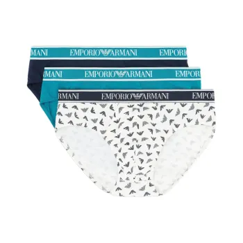 EMPORIO ARMANI Three pack Of Briefs With Core Logo Waistband