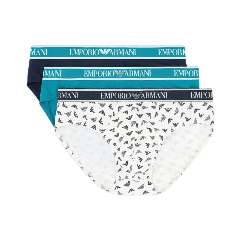 EMPORIO ARMANI Three pack Of Briefs With Core Logo Waistband-0