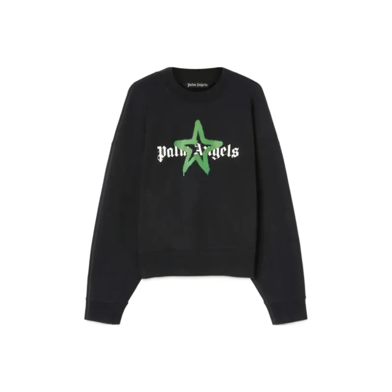 PALM ANGELS Star Sprayed Crewneck-0