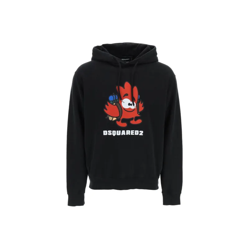 DSQUARED 2 Graphic Printed Drawstring Hoodie-0