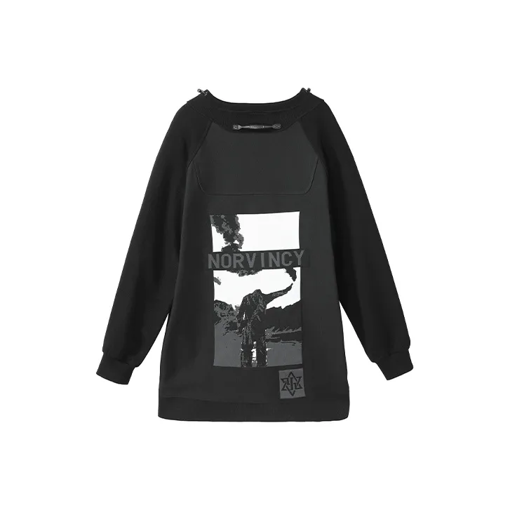 NORVINCY Trendy Hoodless Raglan Sleeve Pullover Sweatshirt Unisex-0
