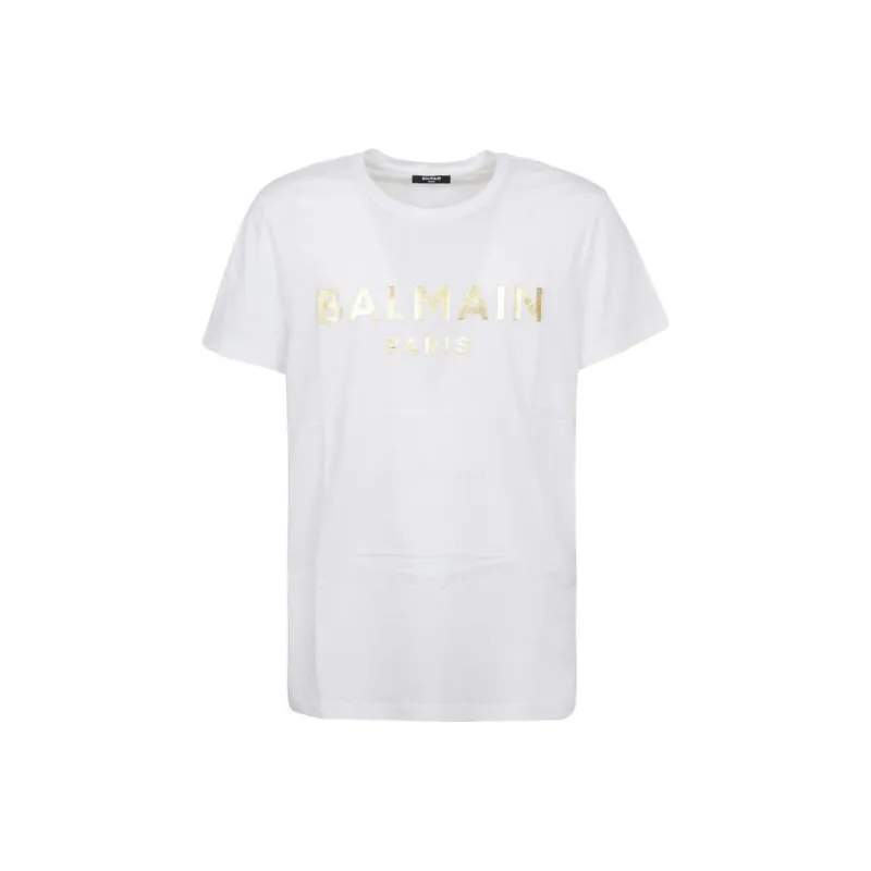 BALMAIN Gold Foil T Shirt-0
