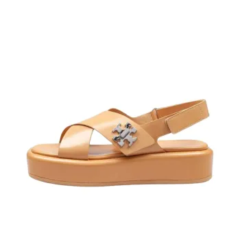 TORY BURCH T Lock Strap Sandals 4cm Women's Orange
