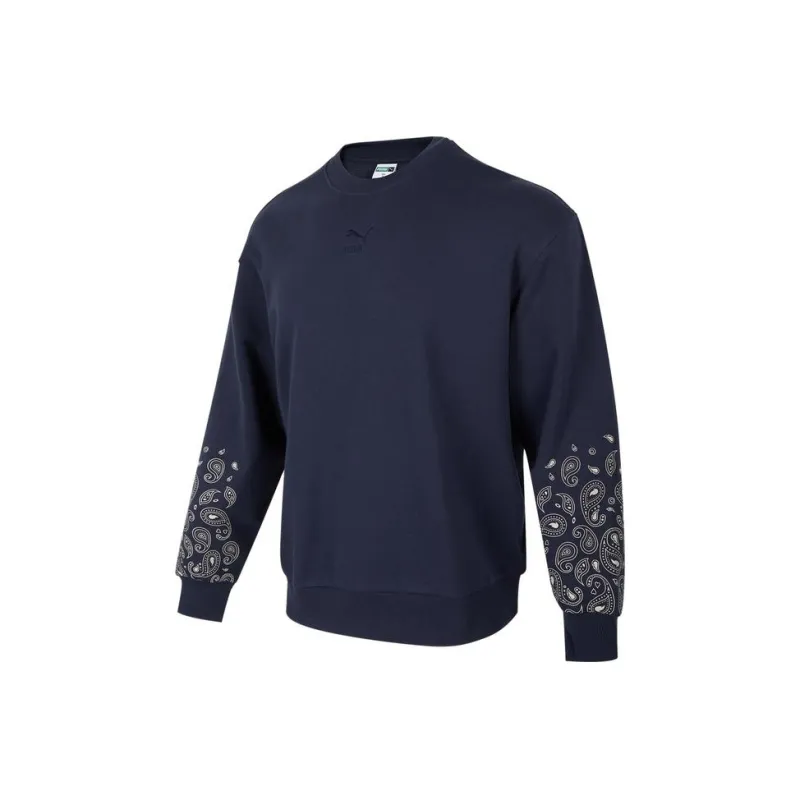 PUMA Cashew Flower Sweatshirts Unisex Blue-0