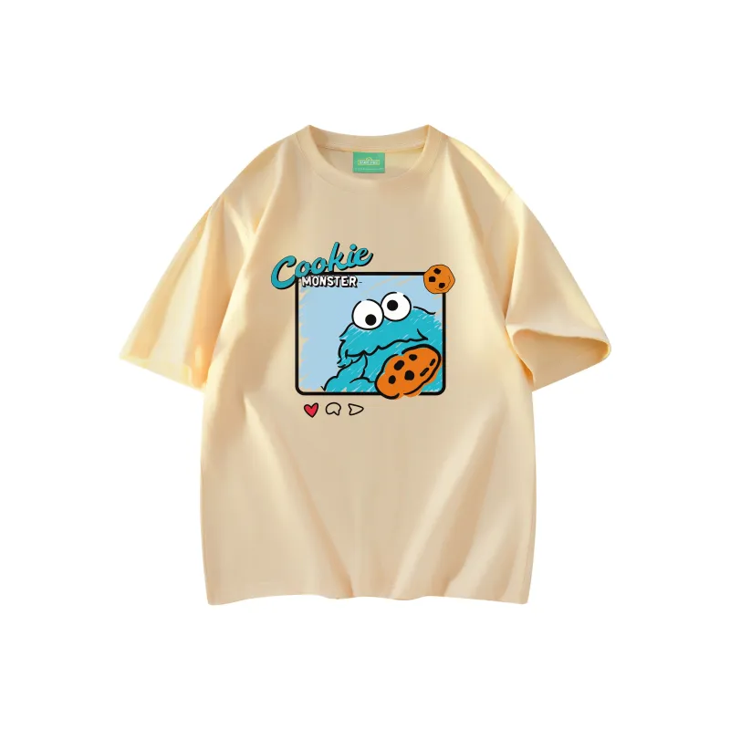 SESAME STREET [Cookie Monster Collection] Short Sleeved T Shirts Unisex-7
