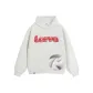 Fleece-Lined White Heather Gray Hooded