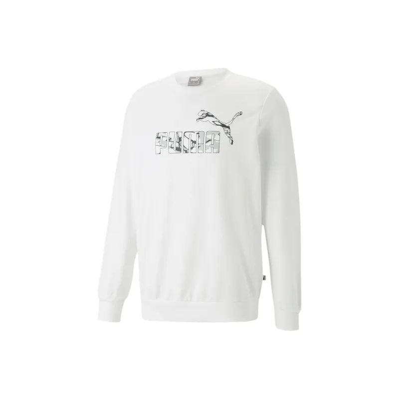 PUMA Summer Splash Crew Neck Men's Sweatshirt Sweatshirt Men's White-0